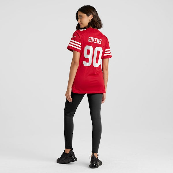 Kevin Givens San Francisco 49ers Nike Women's Game Jersey - Scarlet - Image 5