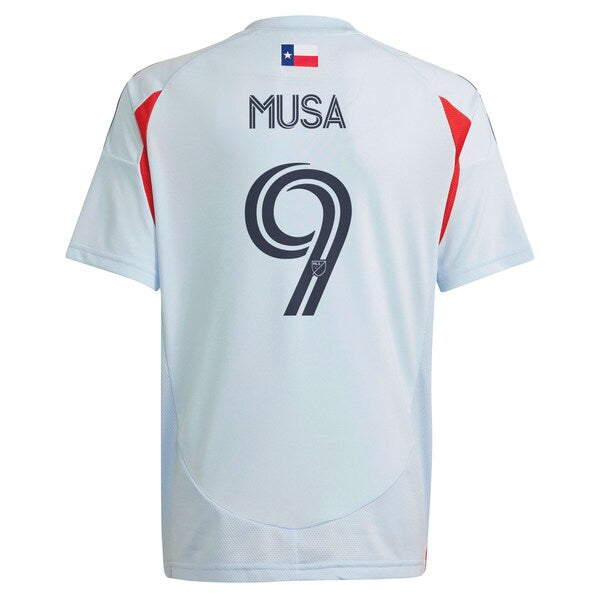 Petar Musa FC Dallas adidas Youth 2025 The Inferno Kit Replica Player Jersey - Light Blue - Image 3