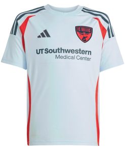 Alternative view of Luciano Acosta FC Dallas adidas Youth 2025 The Inferno Kit Replica Player Jersey - Light Blue