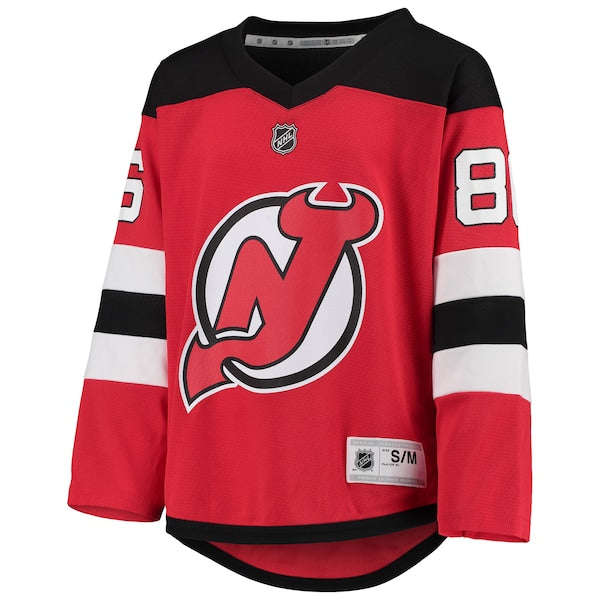 Jack Hughes New Jersey Devils Youth Home Player Replica Jersey - Red - Image 2