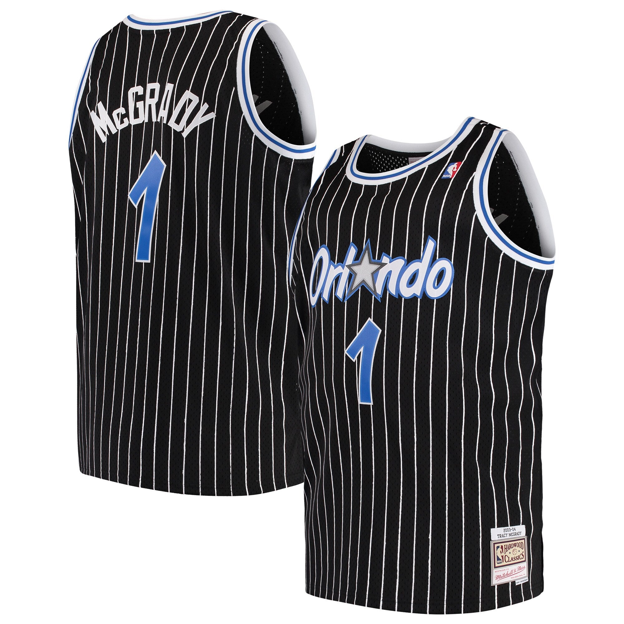 Tracy McGrady Orlando Magic Big & Tall 2000/01 Hardwood Classics Swingman Jersey - Blue/Black - Image 5