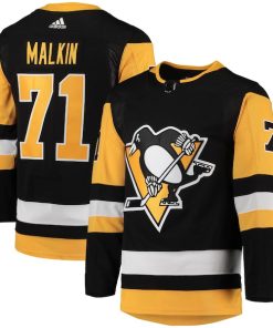 Evgeni Malkin Pittsburgh Penguins adidas Home Primegreen Authentic Player Jersey - Black