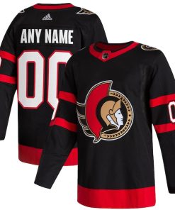 Ottawa Senators adidas 2020/21 Home Authentic Custom Jersey - Black