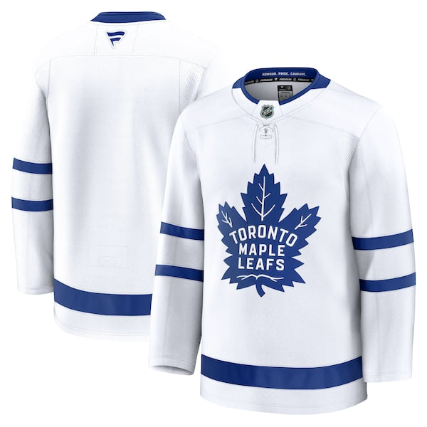 Toronto Maple Leafs Away Premium Jersey - White/Black/Blue - Image 3