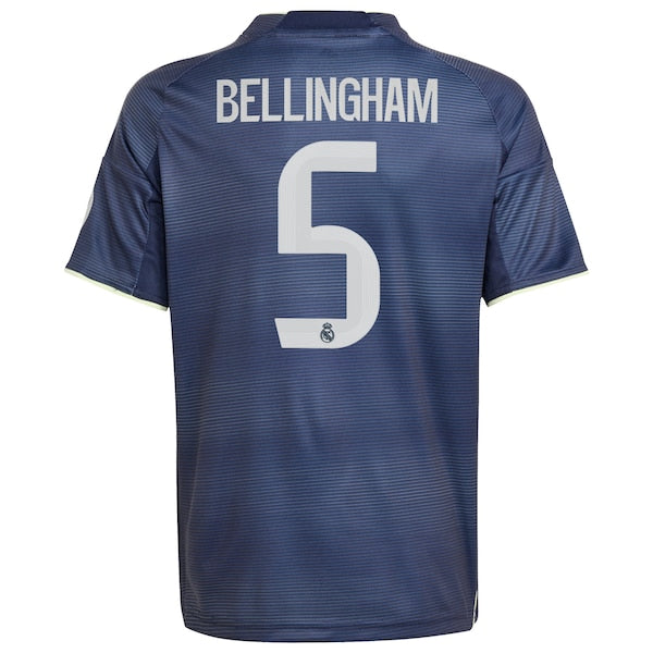 Jude Bellingham Los Merengues adidas Youth 2025/26 Away Replica Player Jersey - Blue/White - Image 4