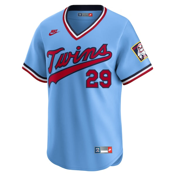 Rod Carew Minnesota Twins Nike Throwback Cooperstown Collection Limited Jersey - Light Blue - Image 2