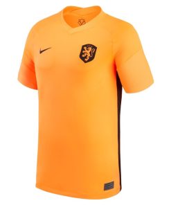 Alternative view of Netherlands Women's National Team Nike Youth 2022/23 Home Replica Blank Jersey - Orange