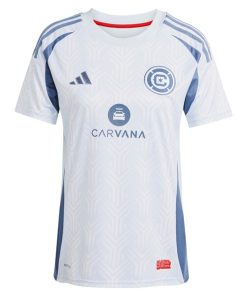 Alternative view of Brian Gutierrez Chicago Fire adidas Women's 2025 The Municipal Kit Replica Player Jersey - Light Blue