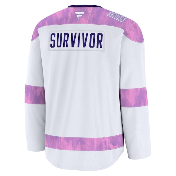 New York Rangers Hockey Fights Cancer Practice Jersey - White - Image 3