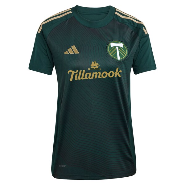 Portland Timbers adidas Women's 2025 Forever Green & Gold Replica Custom Jersey - Green - Image 2