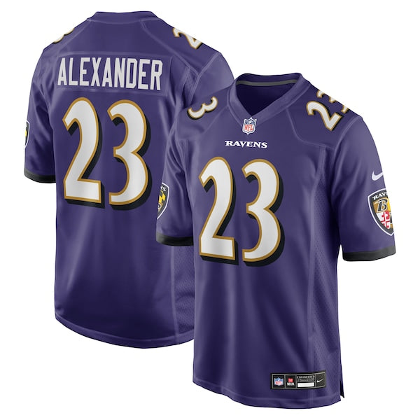 Jaire Alexander Baltimore Ravens Nike Team Game Jersey - Purple