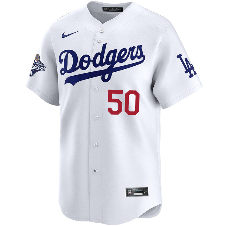 Mookie Betts Los Angeles Dodgers Nike Home 2025 World Series Champions Limited Jersey - White - Image 2
