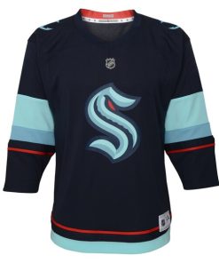Alternative view of Seattle Kraken Youth Home Replica Jersey - Navy