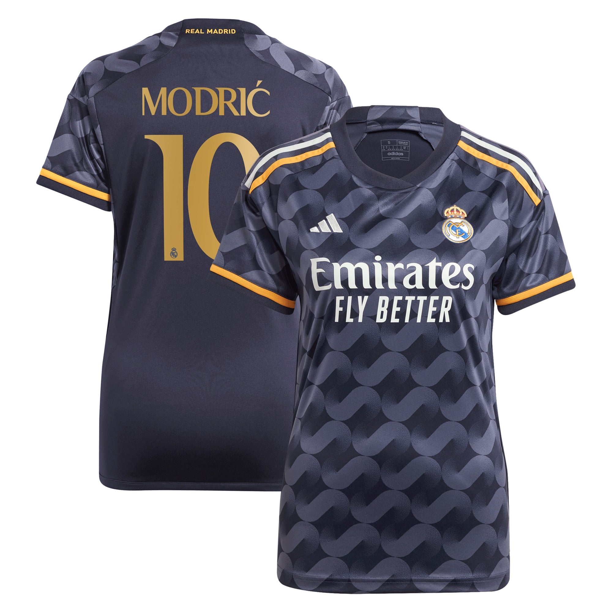 Luka Modric Los Merengues adidas Women's 2023/24 Home Replica Jersey - White/Navy - Image 6