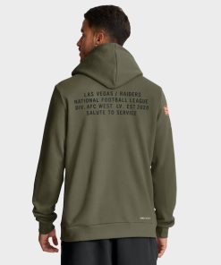 Alternative view of Las Vegas Raiders Nike 2025 Salute to Service Sideline Standard Issue Dri-FIT Hoodie - Olive