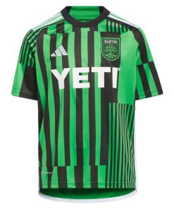 Alternative view of Gyasi Zardes Austin FC adidas Youth 2024 Las Voces Kit Replica Jersey - Green