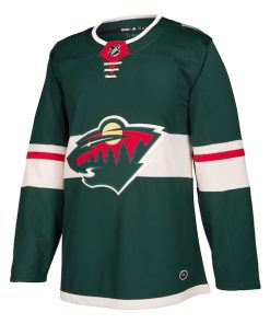 Alternative view of Minnesota Wild adidas Home Authentic Blank Jersey - Green