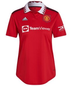 Alternative view of Diogo Dalot Manchester United adidas Women's 2022/23 Home Replica Player Jersey - Red