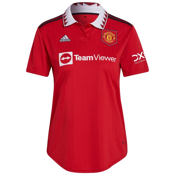 Aaron Wan-Bissaka Manchester United adidas Women's 2022/23 Home Replica Player Jersey - Red - Image 2