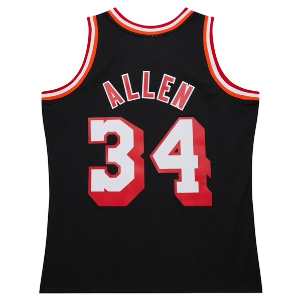 Ray Allen Miami Heat 2013/14 Hardwood Classics Swingman Jersey - Black - Image 3