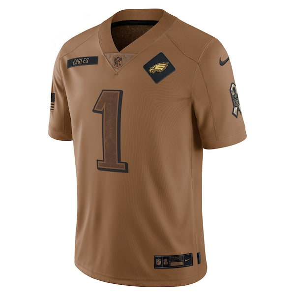 Jalen Hurts Philadelphia Eagles Nike 2023 Salute To Service Limited Jersey - Brown - Image 2