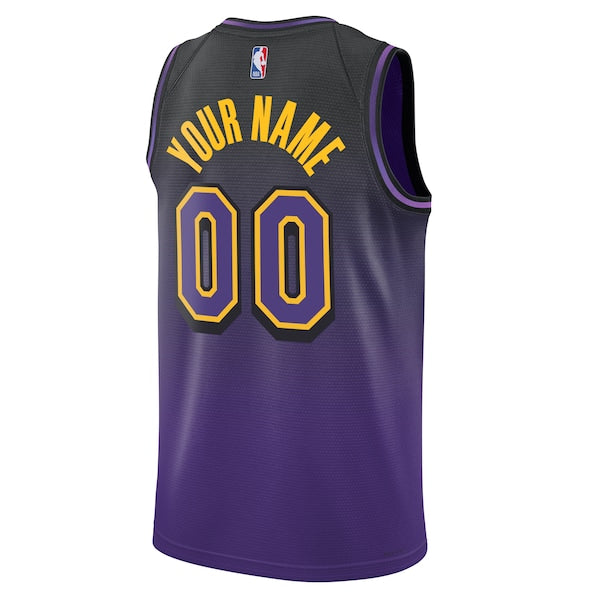 Los Angeles Lakers Nike Unisex 2024/25 Custom Swingman Jersey - City Edition - Purple - Image 3