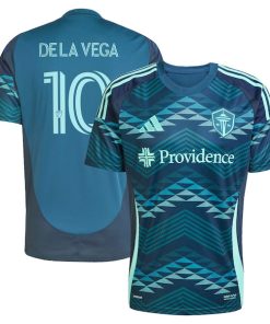 Pedro de la Vega Seattle Sounders FC adidas 2025 The Salish Sea Kit Replica Player Jersey - Blue