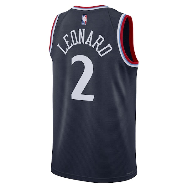 Kawhi Leonard LA Clippers Nike Unisex 2024/25 Swingman Jersey - Navy - Icon Edition - Image 3