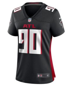 Alternative view of David Onyemata Atlanta Falcons Nike Women's Game Player Jersey - Black