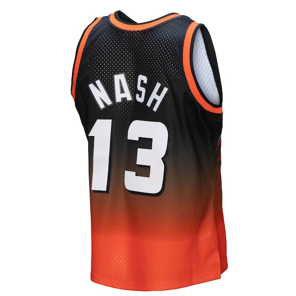 Steve Nash Phoenix Suns 1996/97 Hardwood Classics Fadeaway Swingman Player Jersey - Orange/Black - Image 3