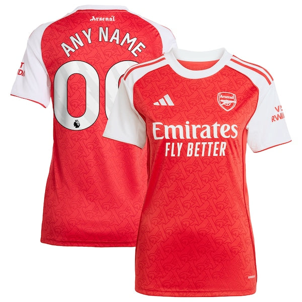 Arsenal adidas Women's 2025/26 Home Replica Custom Jersey - Red/Blue - Image 2