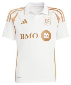 Alternative view of LAFC adidas Youth 2025 Secondary Replica Jersey - White