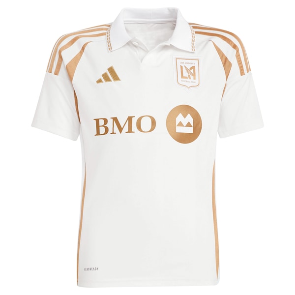 LAFC adidas Youth 2025 Secondary Replica Jersey - White - Image 2