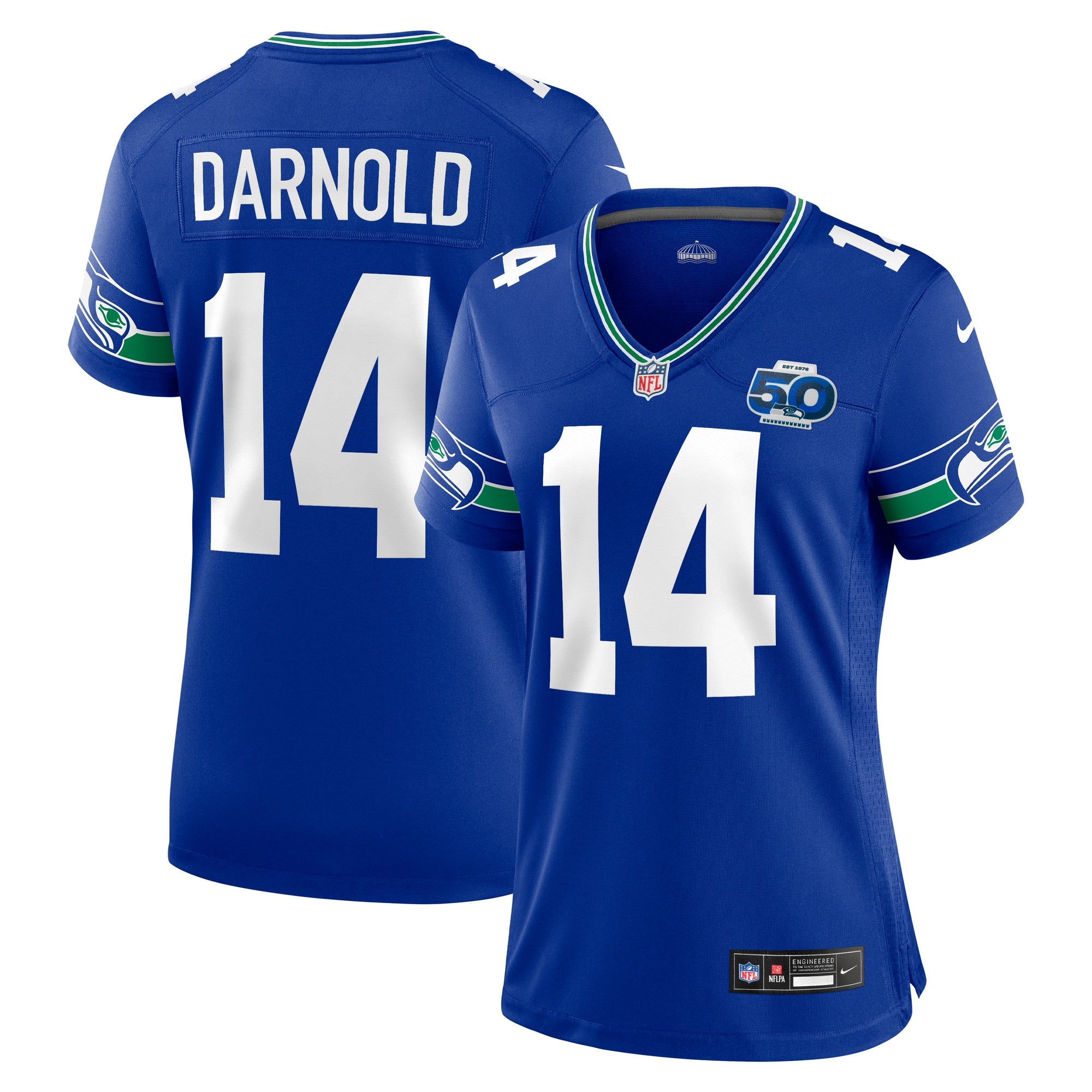 Sam Darnold Seattle Seahawks Nike Women's Team 50th Season Game Jersey - College Navy/Royal - Image 5