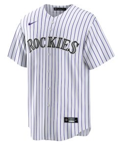 Alternative view of Colorado Rockies Nike Home Replica Team Jersey - White