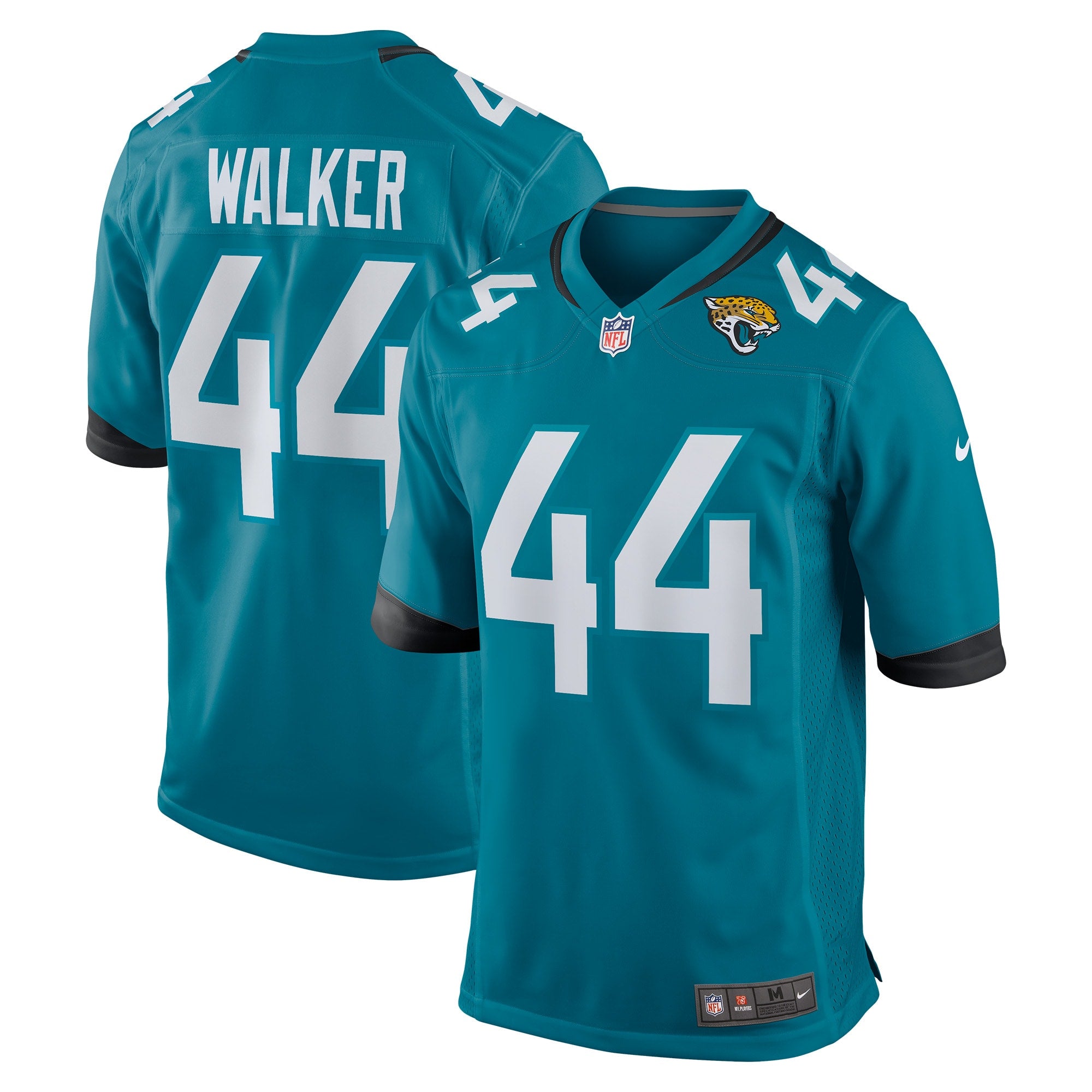 Travon Walker Jacksonville Jaguars Nike Player Game Jersey - Black/Teal/White - Image 5