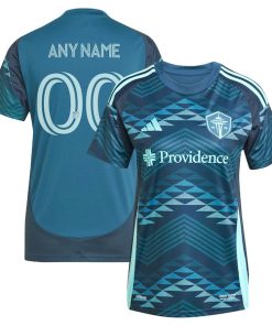 Seattle Sounders FC adidas Women's 2025 The Salish Sea Kit Replica Custom Jersey - Blue