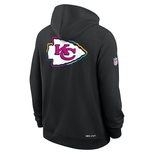 Kansas City Chiefs Nike 2025 NFL Crucial Catch Sideline Standard Issue Dri-FIT Hoodie - Black - Image 2