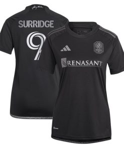 Sam Surridge Nashville SC adidas Women's 2024 Man In Black Kit Replica Player Jersey?¨C Black