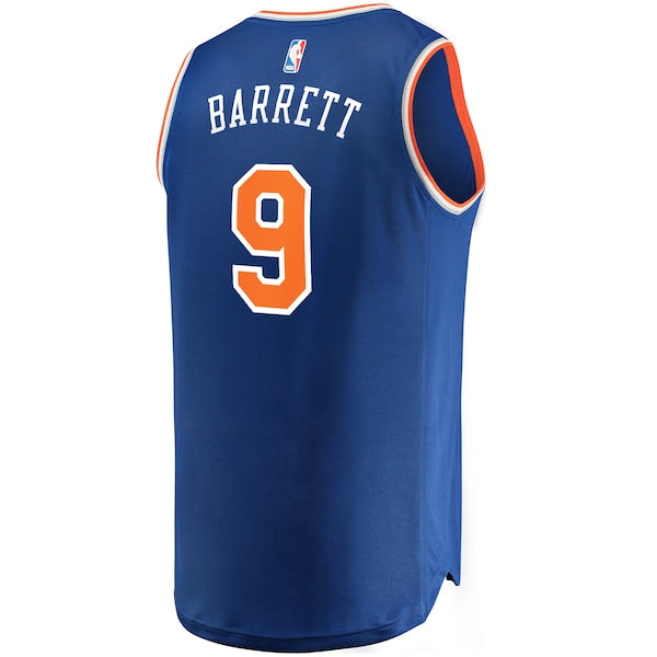 RJ Barrett New York Knicks Replica Fast Break Jersey Blue - Icon Edition - Image 3
