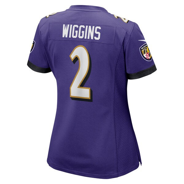 Nate Wiggins Baltimore Ravens Nike Women's Game Jersey - Purple - Image 6