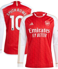 Emile Smith Rowe Arsenal adidas 2023/24 Home Replica Player Long Sleeve Jersey - Red