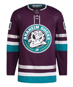 Alternative view of Anaheim Ducks adidas  Alternate 30th Anniversary Primegreen Authentic Custom Jersey - Purple