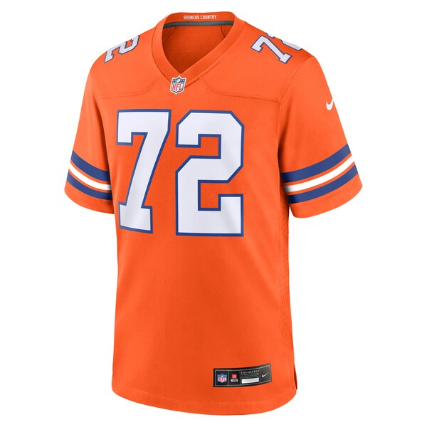 Garrett Bolles Denver Broncos Nike Mile High Collection 1977 Throwback Player Game Jersey - Orange - Image 3