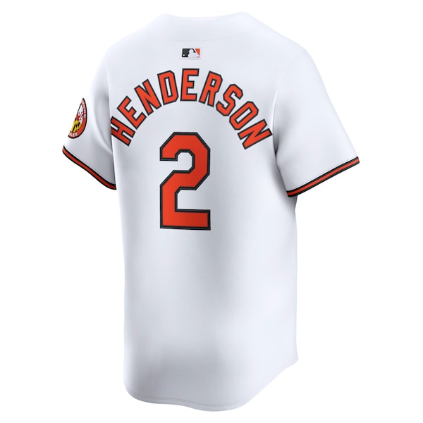 Gunnar Henderson Baltimore Orioles Nike Home Limited Player Jersey - White - Image 3