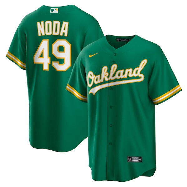 Ryan Noda Oakland Athletics Nike Alternate Replica Jersey - Kelly Green/White - Image 2