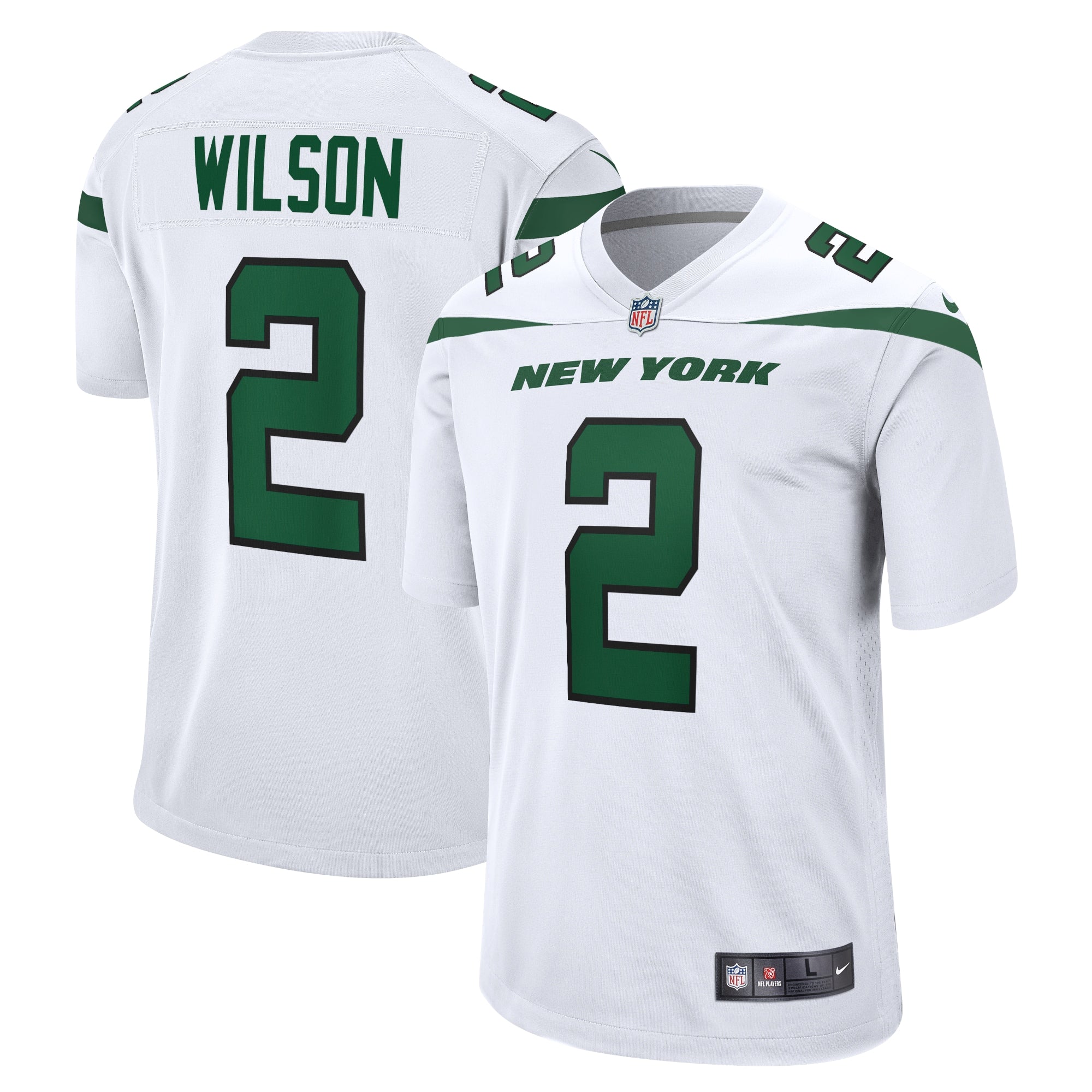 Zach Wilson New York Jets Nike Game Jersey - Gotham Green/Black/White - Image 2