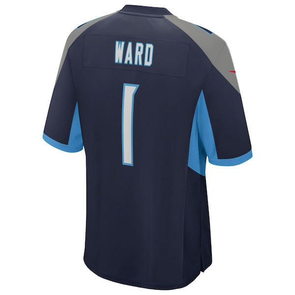 Cameron Ward Tennessee Titans Nike 2025 NFL Draft First Round Pick Alternate Game Jersey - Navy/White/Light Blue - Image 4