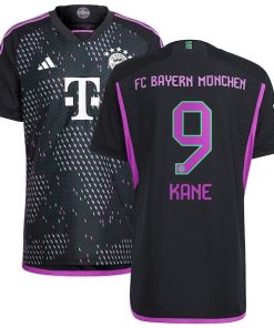 Alternative view of Harry Kane Bayern Munich adidas 2023/24 Away Authentic Player Jersey - Black/White