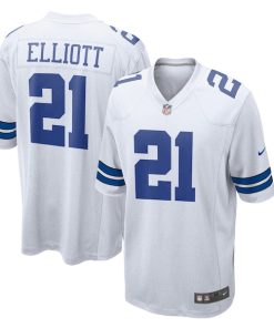 Ezekiel Elliott Dallas Cowboys Nike Team Game Jersey - White/Navy